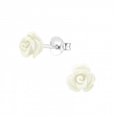 Rose - 925 Sterling Silver Kids Ear Studs SD20931