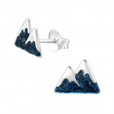 Mountain - 925 Sterling Silver Kids Ear Studs SD45387