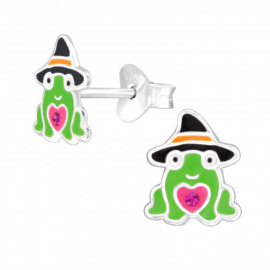 Magic Frog - 925 Sterling Silver Kids Ear Studs SD47228