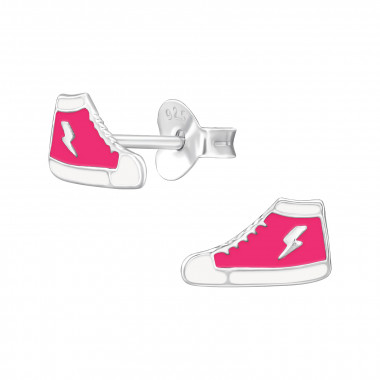 Sneakers - 925 Sterling Silver Kids Ear Studs SD47310