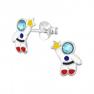 Astronaut - 925 Sterling Silver Kids Ear Studs SD47830