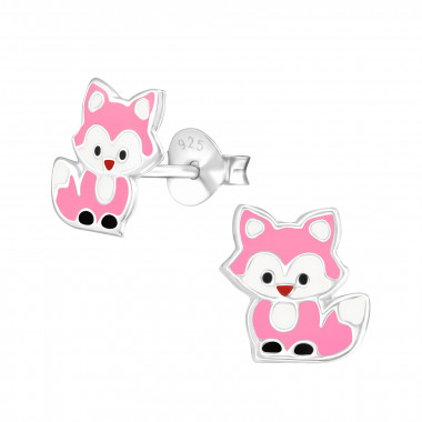 Fox - 925 Sterling Silver Kids Ear Studs SD47987