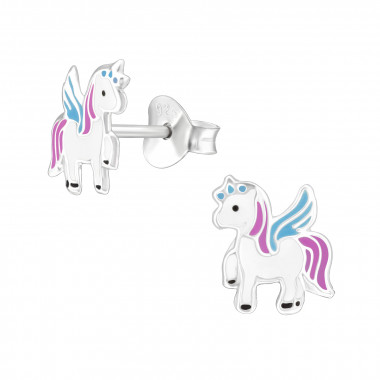 Unicorn - 925 Sterling Silver Kids Ear Studs SD48002