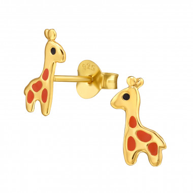 Giraffe - 925 Sterling Silver Kids Ear Studs SD48448