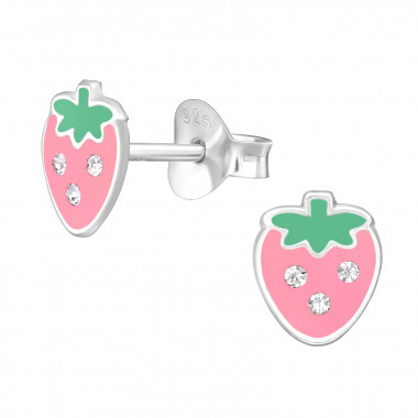 Strawberry - 925 Sterling Silver Kids Ear Studs SD48897