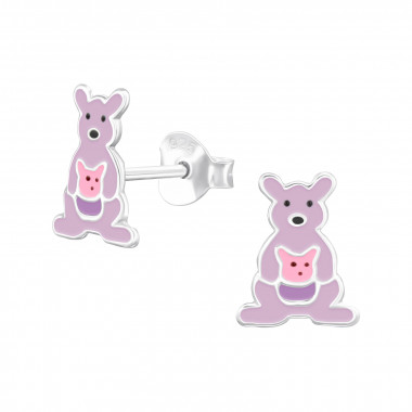 Kangaroo - 925 Sterling Silver Kids Ear Studs SD48919