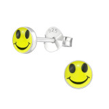 Smiley - 925 Sterling Silver Kids Ear Studs SD6833