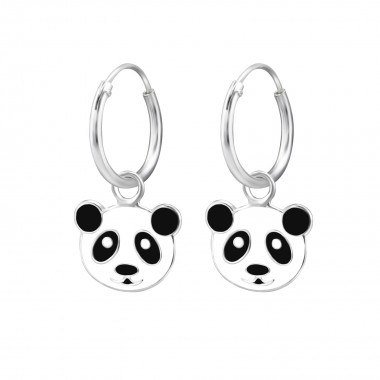 Panda - 925 Sterling Silver Kids Hoops SD28047