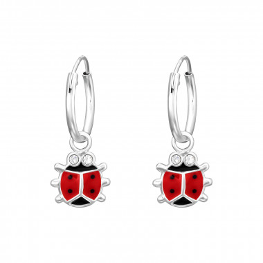 Ladybug - 925 Sterling Silver Kids Hoops SD41461