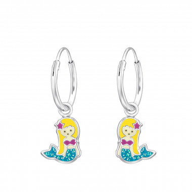 Mermaid - 925 Sterling Silver Kids Hoops SD43434