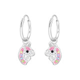 Unicorn - 925 Sterling Silver Kids Hoops SD46820