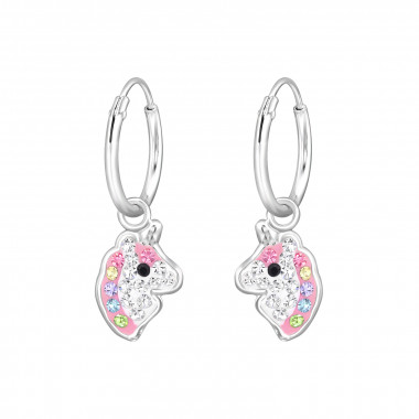 Unicorn - 925 Sterling Silver Kids Hoops SD46820