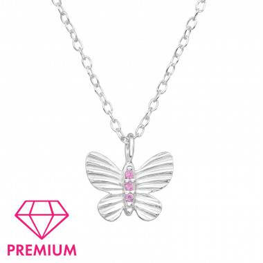 Butterfly - 925 Sterling Silver Kids Necklaces SD48326