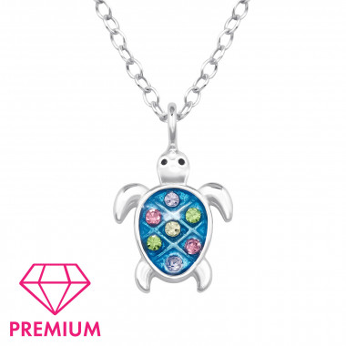 Turtle - 925 Sterling Silver Kids Necklaces SD48769