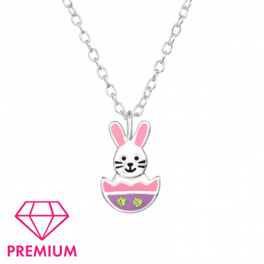 Easter Bunny - 925 Sterling Silver Kids Necklaces SD48777