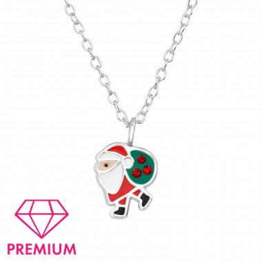 Santa Claus - 925 Sterling Silver Kids Necklaces SD48795