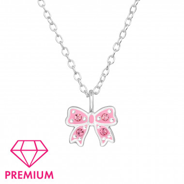 Bow - 925 Sterling Silver Kids Necklaces SD48799
