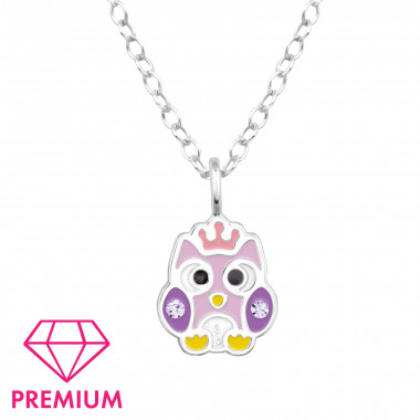 Owl - 925 Sterling Silver Kids Necklaces SD48813