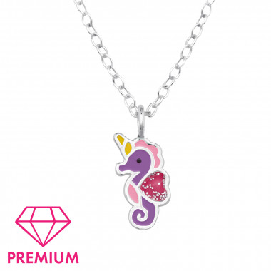 Seahorse - 925 Sterling Silver Kids Necklaces SD48821