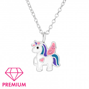 Unicorn - 925 Sterling Silver Kids Necklaces SD48937