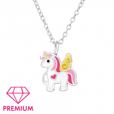 Unicorn - 925 Sterling Silver Kids Necklaces SD48939