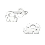 Elephant - 925 Sterling Silver Kids Plain Ear Studs SD20566