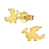 Dragon - 925 Sterling Silver Kids Plain Ear Studs SD23294