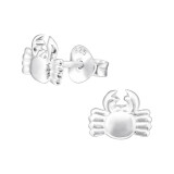 Crab - 925 Sterling Silver Kids Plain Ear Studs SD31988