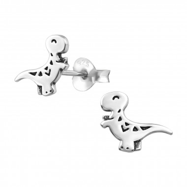 Dinosaur - 925 Sterling Silver Kids Plain Ear Studs SD36690