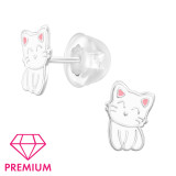 Cat - 925 Sterling Silver Premium Kids Jewelry SD46298