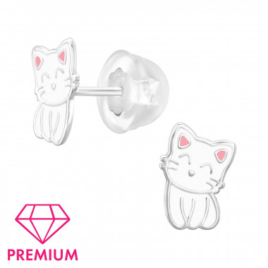 Cat - 925 Sterling Silver Premium Kids Jewelry SD46298