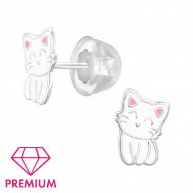 Cat - 925 Sterling Silver Premium Kids Jewelry SD46298