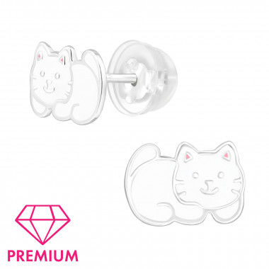 Cat - 925 Sterling Silver Premium Kids Jewelry SD46435