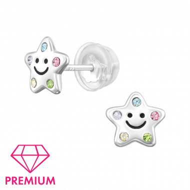 Smiley Star - 925 Sterling Silver Premium Kids Jewelry SD48758