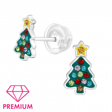 Christmas Tree - 925 Sterling Silver Premium Kids Jewelry SD48824