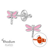 Dragonfly Screw Back - 925 Sterling Silver Screw Back Ear Studs SD48189