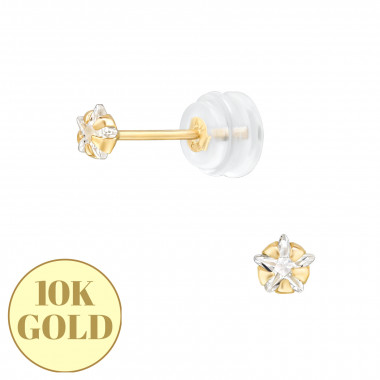 3mm 5 Prong - 10K Gold Gold Earrings SD48911