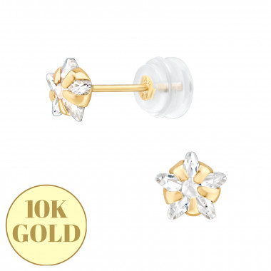 5mm 5 Prong - 10K Gold Gold Earrings SD48912