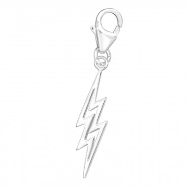 Thunderbolt - 925 Sterling Silver Clasp Charms SD44432