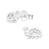 Ladybug - 925 Sterling Silver Stud Earrings with CZ SD40133