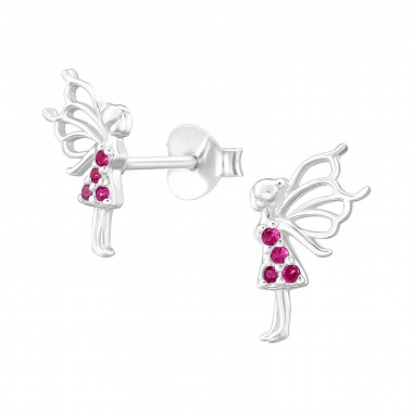 Angel - 925 Sterling Silver Stud Earrings with CZ SD47855