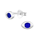 Evil Eye - 925 Sterling Silver Stud Earrings with CZ SD47951