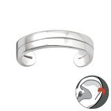 Plain - 925 Sterling Silver Cuff Earrings SD41154