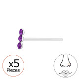 Geometric - 925 Sterling Silver Nose Studs SD42267