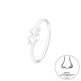 Stars - 925 Sterling Silver Nose Studs SD42789