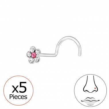 Flower - 925 Sterling Silver Nose Studs SD48042