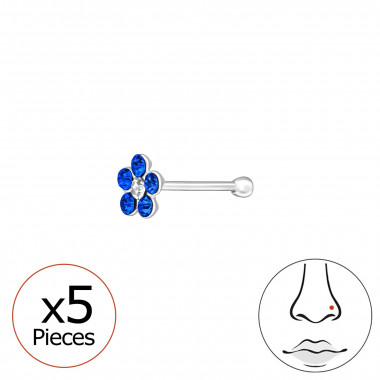 Flower - 925 Sterling Silver Nose Studs SD48048