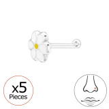 Flower - 925 Sterling Silver Nose Studs SD48070