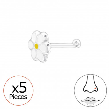 Flower - 925 Sterling Silver Nose Studs SD48070