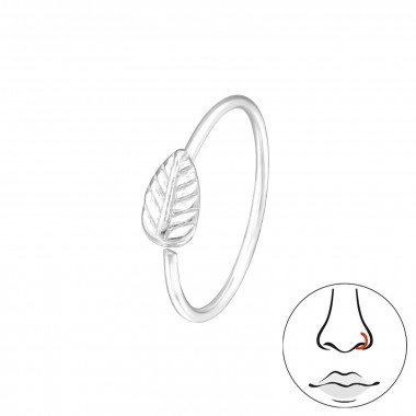 Leaf - 925 Sterling Silver Nose Studs SD48089